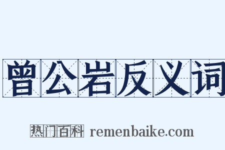 曾公岩反义词是什么意思的图片